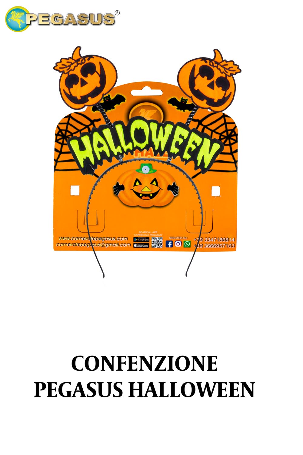 CERCHIETTO FRONTINO HALLOWEEN ZUCCA